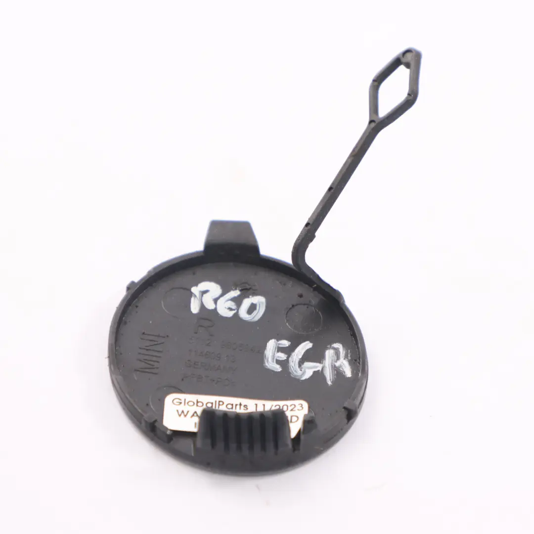 Heck stoßstange Abdeckung Klappe Haken rechts Kristall Silber 9805942 für Mini R60 mit Teilenummer 9806650 Mini R60 Heck stoßstange Abdeckung Klappe Haken rechts Kristall Silber 9805942 - SKU 9806650-CRS - Teilenummer 9806650