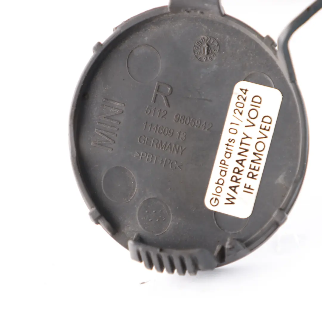 Mini R60 Rear Bumper Cover Flap Towing Eye Right O/S Midnight Grey Metallic C12 - SKU 9806650-MNG - Part number 9806650