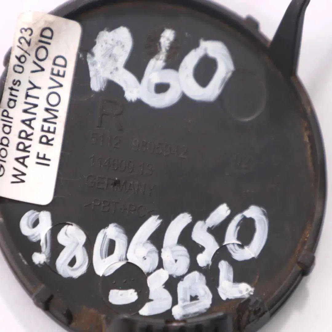 Mini R60 Cache pare-chocs arrière Rabat remorquage Oeil droit Surf Bleu 9805942 - SKU 9806650-SBL - Numéro de pièce 9806650