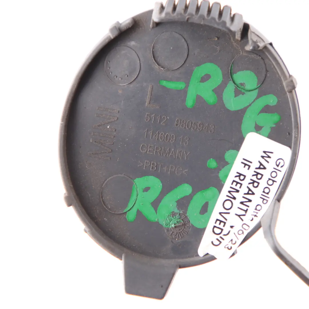 Mini R60 Copertura occhiello traino paraurti posteriore grigio reale A48 9805943 - SKU 9806651-ROG - Numero di parte 9806651