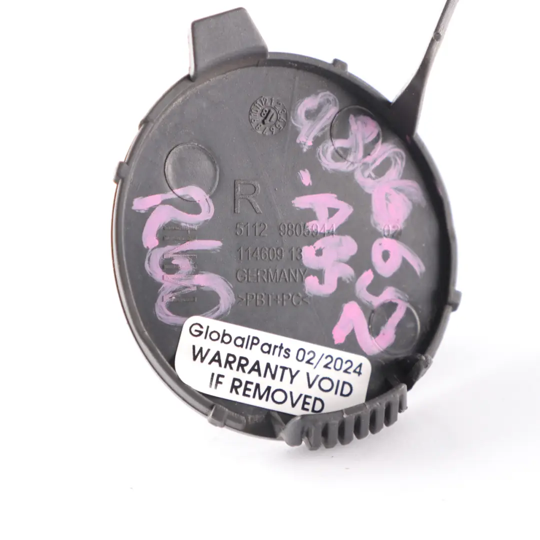 Flap Towing Eye Rear Right O/S Absolute Black 9805944 to Mini Cooper S R60 Cover with Part number 9806652 Mini Cooper S R60 Cover Flap Towing Eye Rear Right O/S Absolute Black 9805944 - SKU 9806652-ABS - Part number 9806652