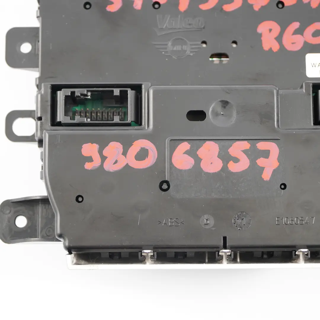 Mini Cooper R60 Automatic Air Conditioning Heater Control Unit Switch - SKU 9806857 - Part number 9806857