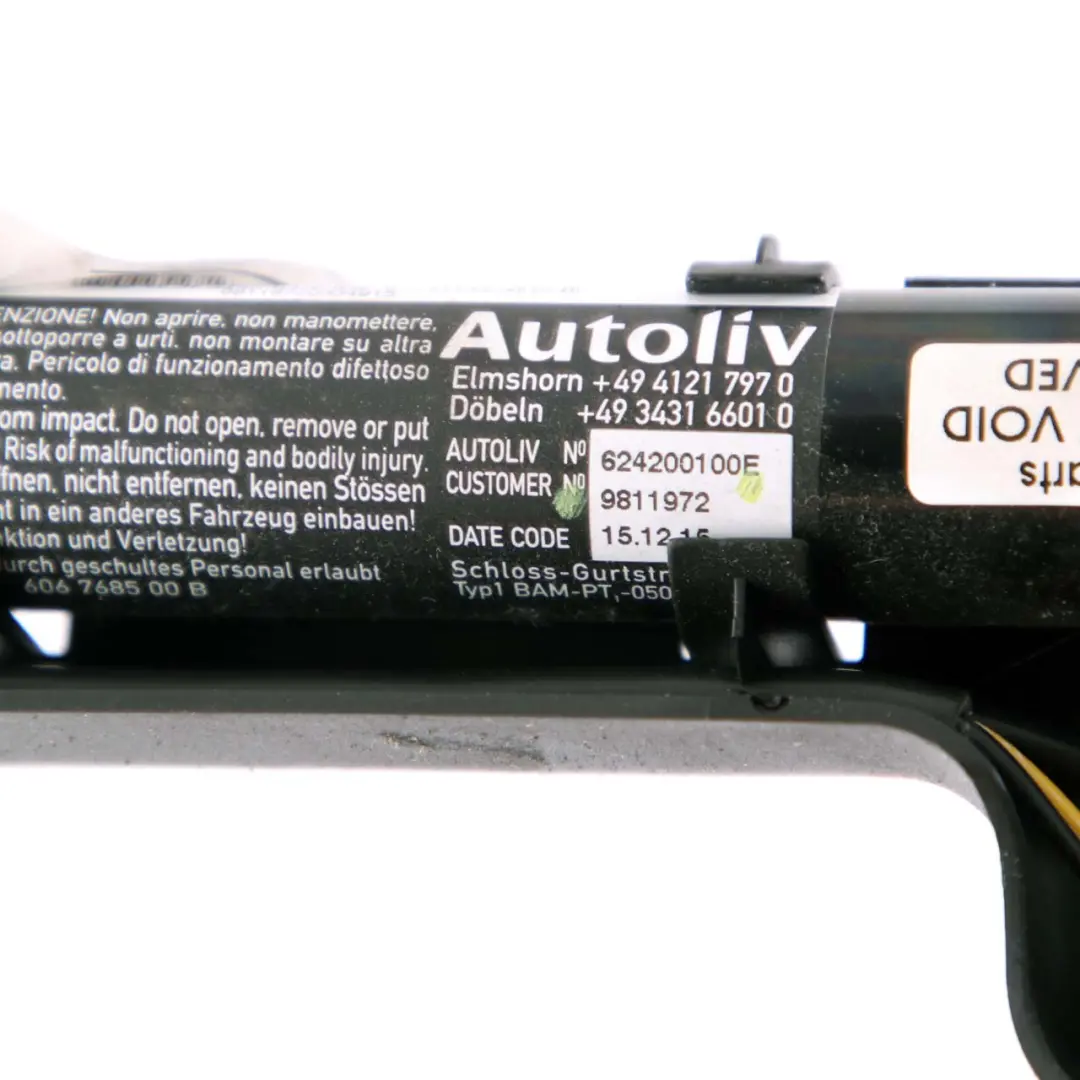Mini R60 R61 Pretensor Tensor Hebilla Cinturon De Seguridad Delantero Derecho - SKU 9806924 - Número de pieza 9809950