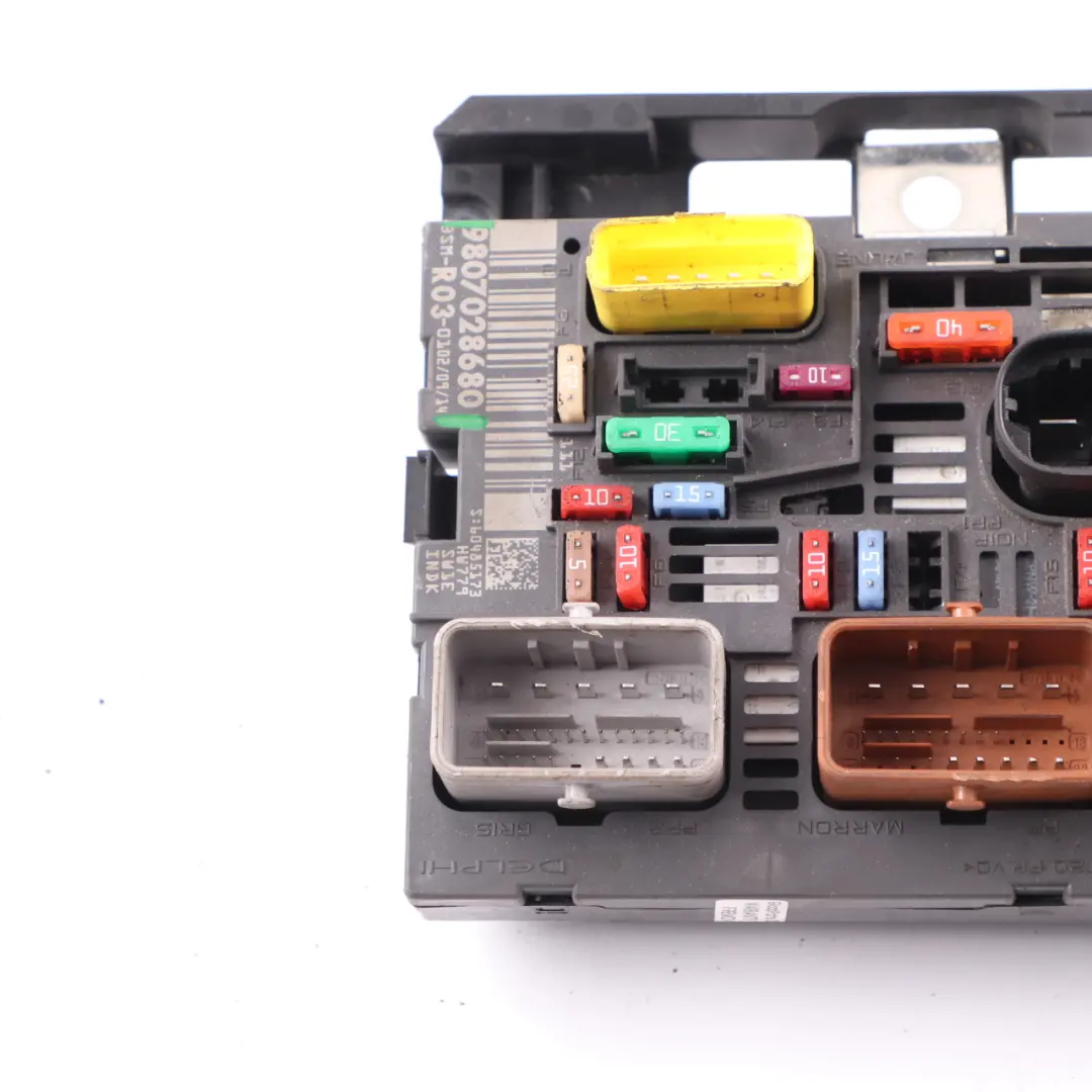 Citroen Dispatch Front Fuse Box BSM Control Unit Module to with Part number 9807028680 Citroen Dispatch Front Fuse Box BSM Control Unit Module - SKU 9807028680 - Part number 9807028680