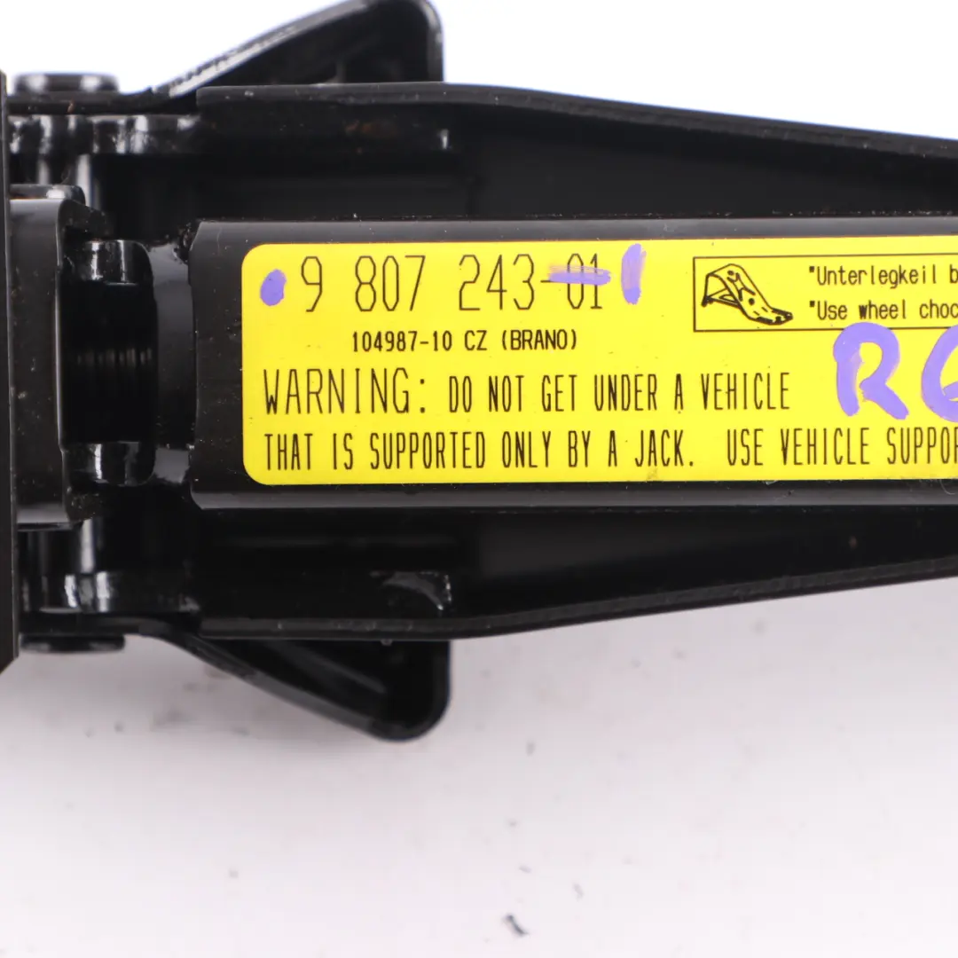 Lifting Jack Tool Emergency Wheel Lifter to Mini Countryman R60 Car with Part number 9807243 Mini Countryman R60 Car Lifting Jack Tool Emergency Wheel Lifter - SKU 9807243-1 - Part number 9807243