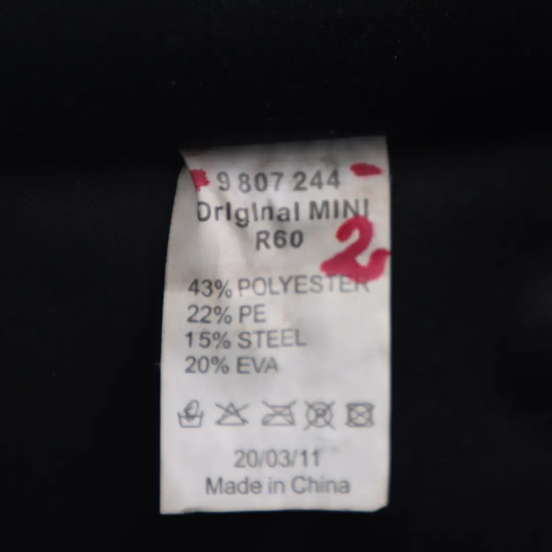 Kit d'outils pour cric de levage Sac de rangement pour Mini Countryman R60 à propos du numéro de pièce 9807244 Mini Countryman R60 Kit d'outils pour cric de levage Sac de rangement - SKU 9807244-2 - Numéro de pièce 9807244