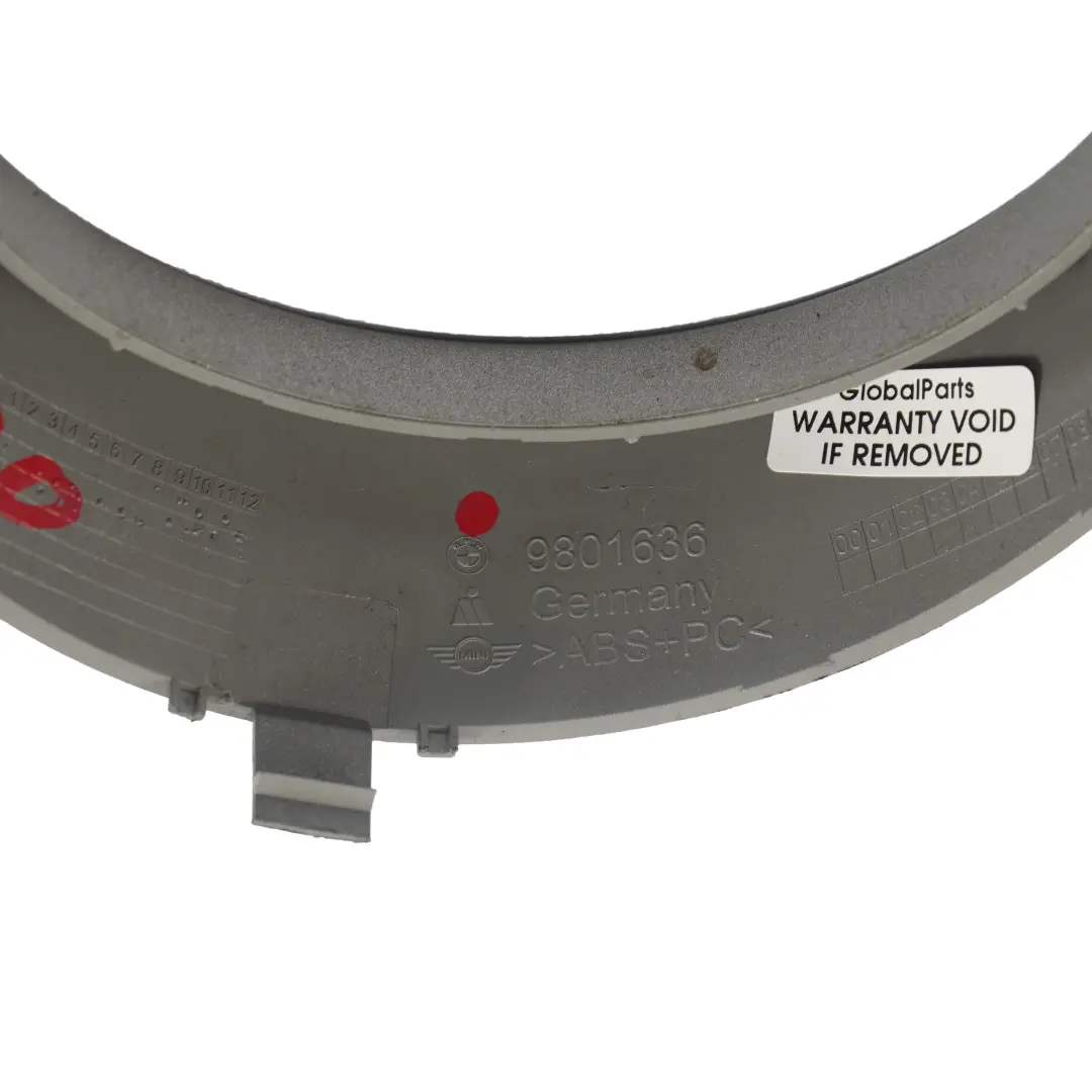 Mini Countryman R60 Zierring Schaltung Abdeckung Dark Grey Grau 9801636 - SKU 9807422 - Teilenummer 9807422