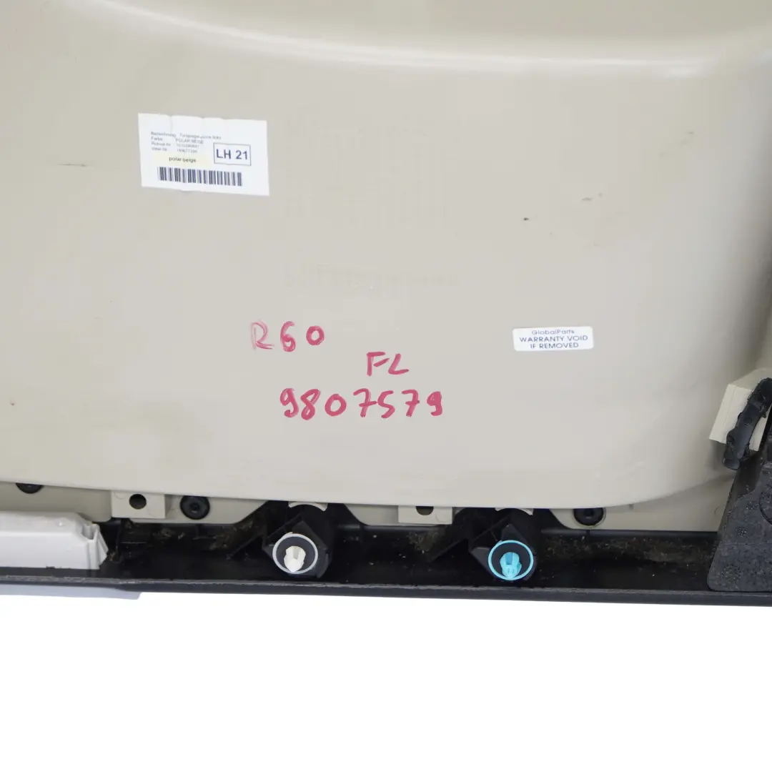 Mini R60 Delantero Izquierdo Embellecedor Tarjeta Puerta Negro Beige Polar - SKU 9807579 - Número de pieza 9807579