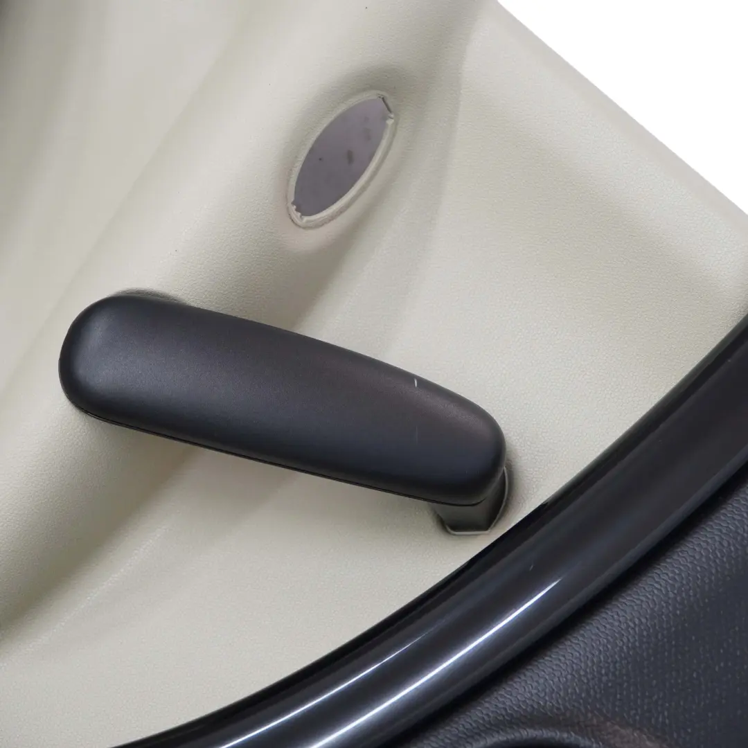 Right Door Card Trim Panel Black Polar Beige para Mini Countryman R60 Rear con número de pieza 9807582 Mini Countryman R60 Rear Right Door Card Trim Panel Black Polar Beige - SKU 9807582 - Número de pieza 9807582