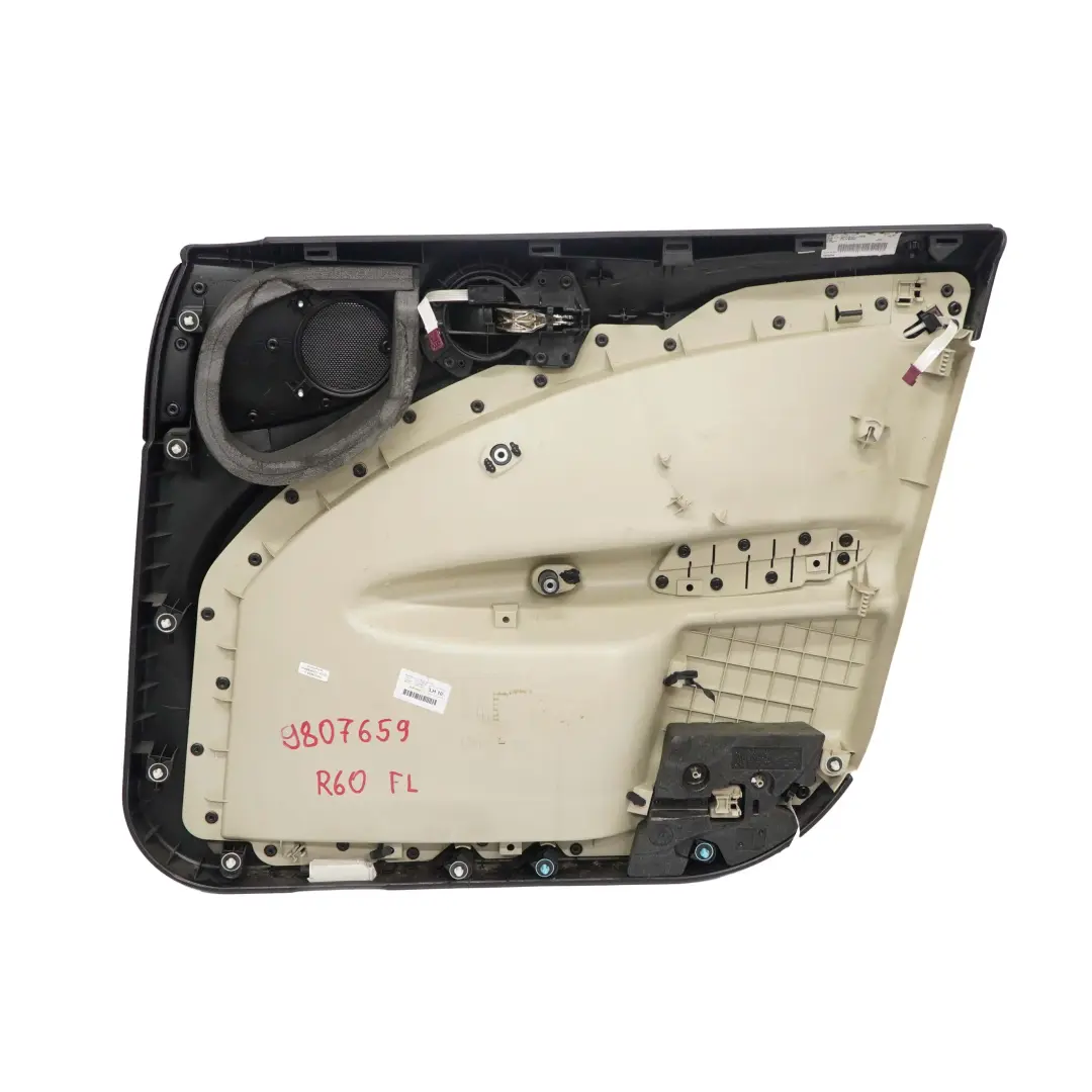 Front Left N/S Door Card Trim Panel Carbon Black Beige to Mini Countryman R60 with Part number 9807659 Mini Countryman R60 Front Left N/S Door Card Trim Panel Carbon Black Beige - SKU 9807659 - Part number 9807659