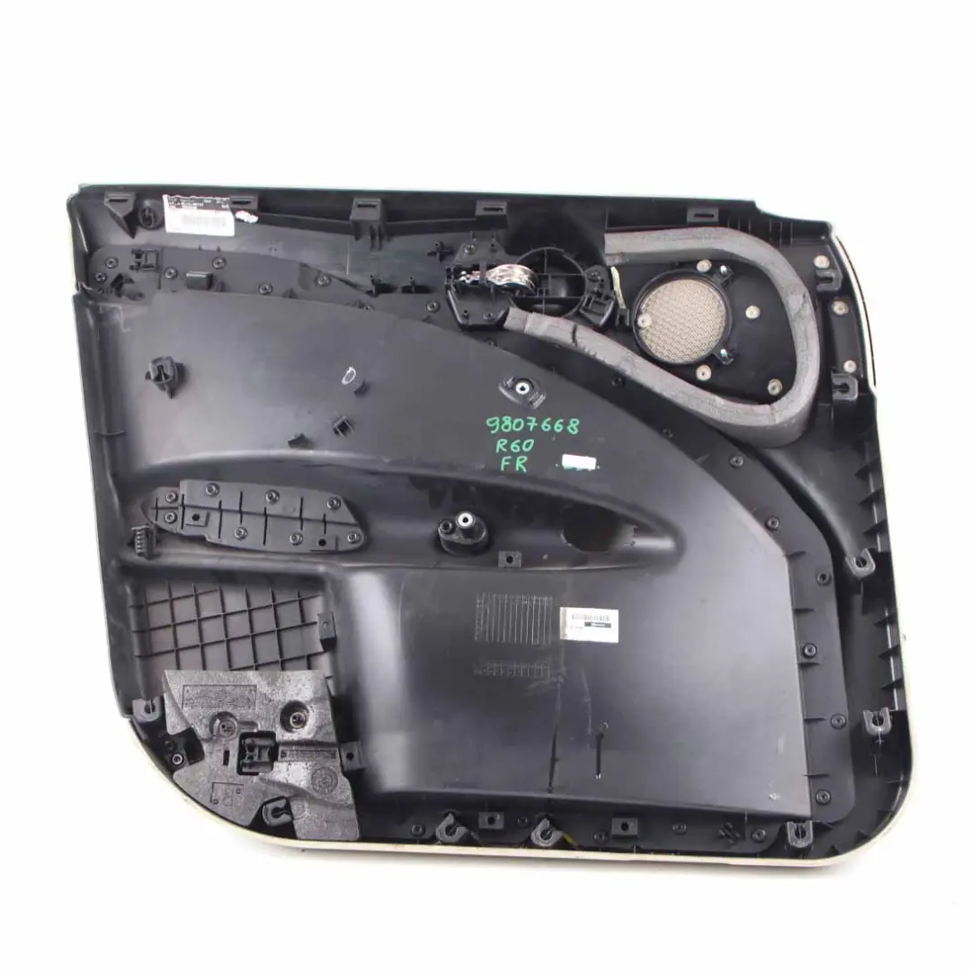 Front Right O/S Door Card Trim Panel Black Beige to Mini Countryman R60 with Part number 9807668 Mini Countryman R60 Front Right O/S Door Card Trim Panel Black Beige - SKU 9807668 - Part number 9807668