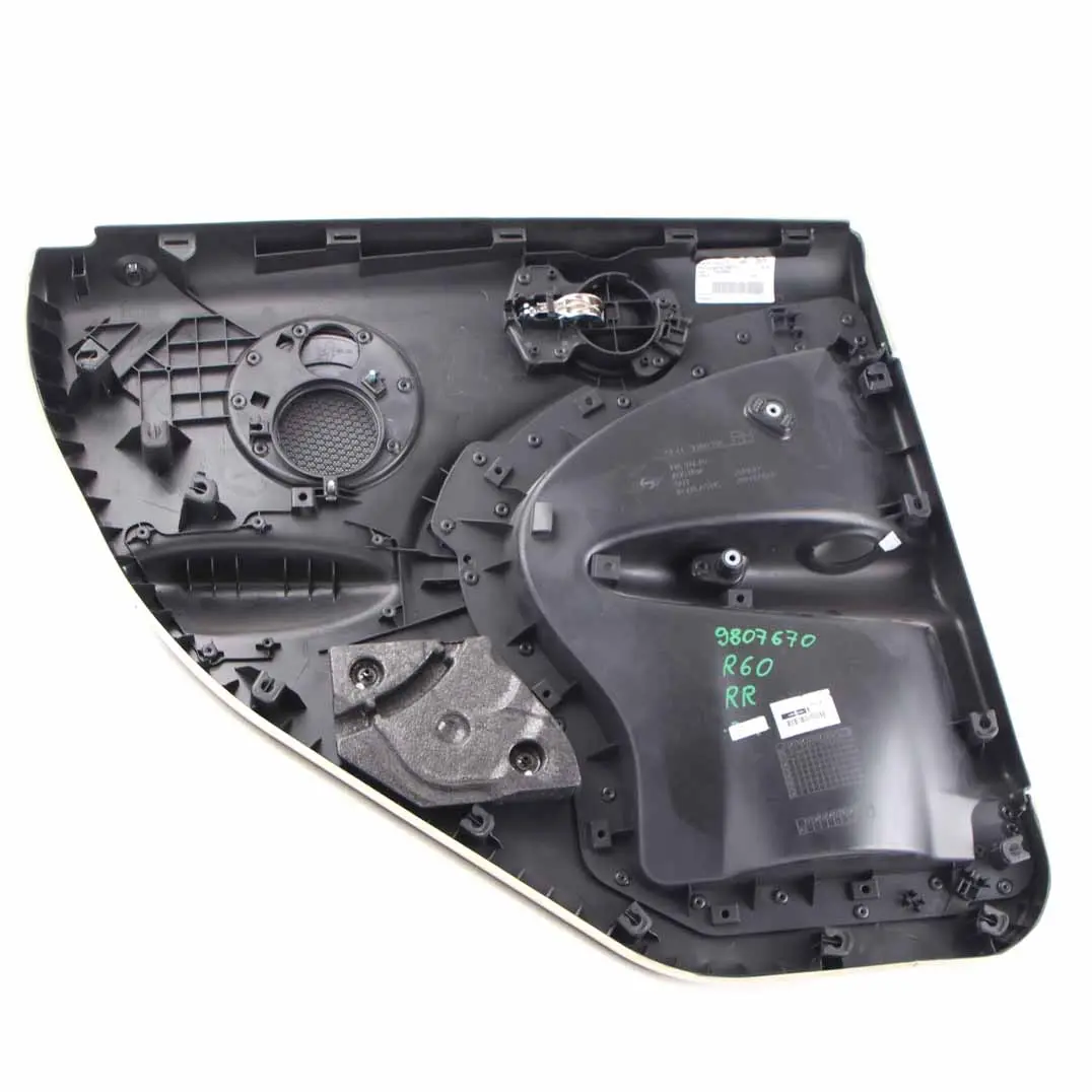 Right O/S Door Card Trim Panel Black Beige to Mini Countryman R60 Rear with Part number 9807670 Mini Countryman R60 Rear Right O/S Door Card Trim Panel Black Beige - SKU 9807670 - Part number 9807670