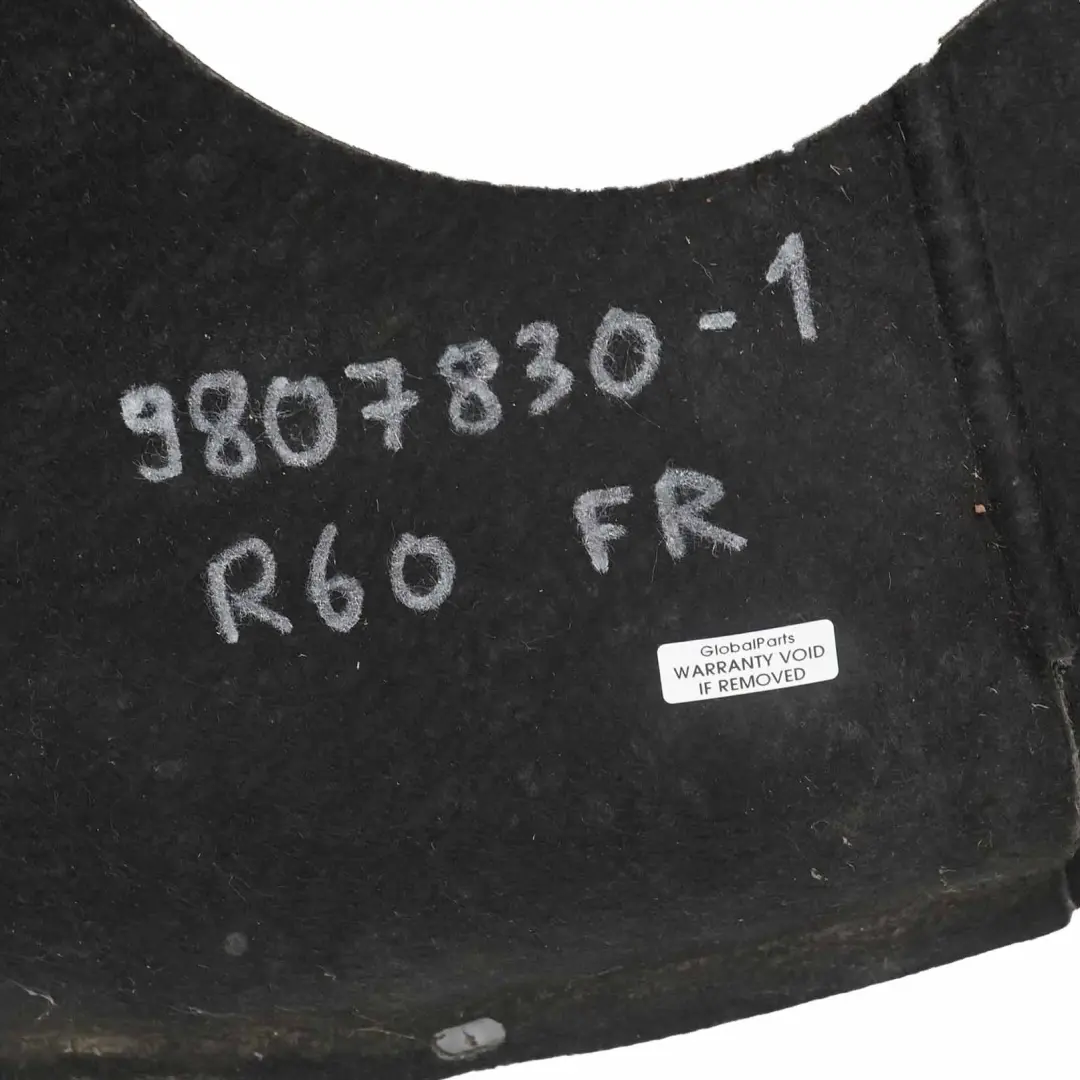 Mini R60 R61 Passaruota Anteriore Destro O/S Cover Splash Housing Trim - SKU 9807830-1 - Numero di parte 9807830