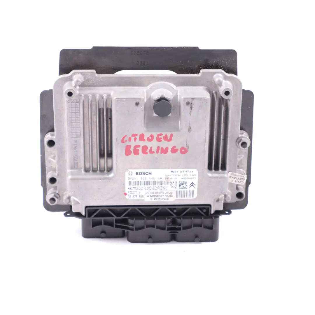  Citroen Berlingo 1.6 HDI 9H06 Engine Control Unit ECU EDC Manual - SKU 98078859 - Part number 98078859