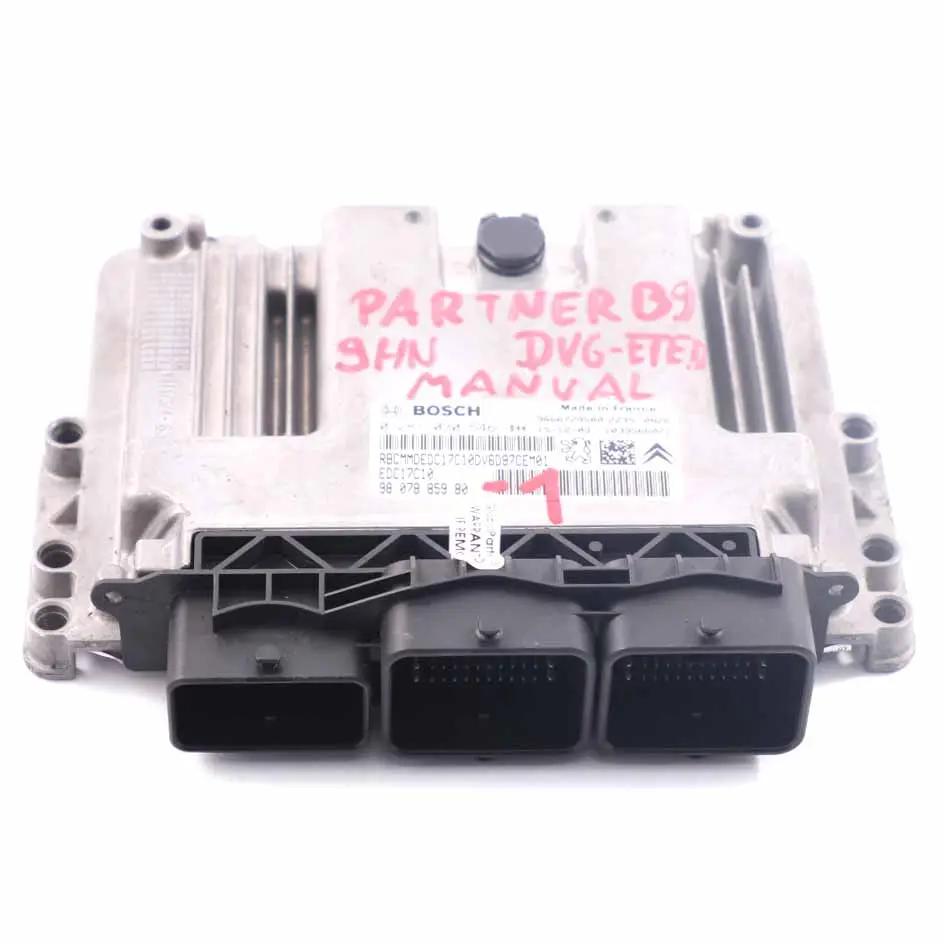 Unidad De Control Del Motor Peugeot Partner B9 ECU 9HN 1.6 Diesel para con número de pieza 9807885980 Unidad De Control Del Motor Peugeot Partner B9 ECU 9HN 1.6 Diesel - SKU 9807885980-1 - Número de pieza 9807885980