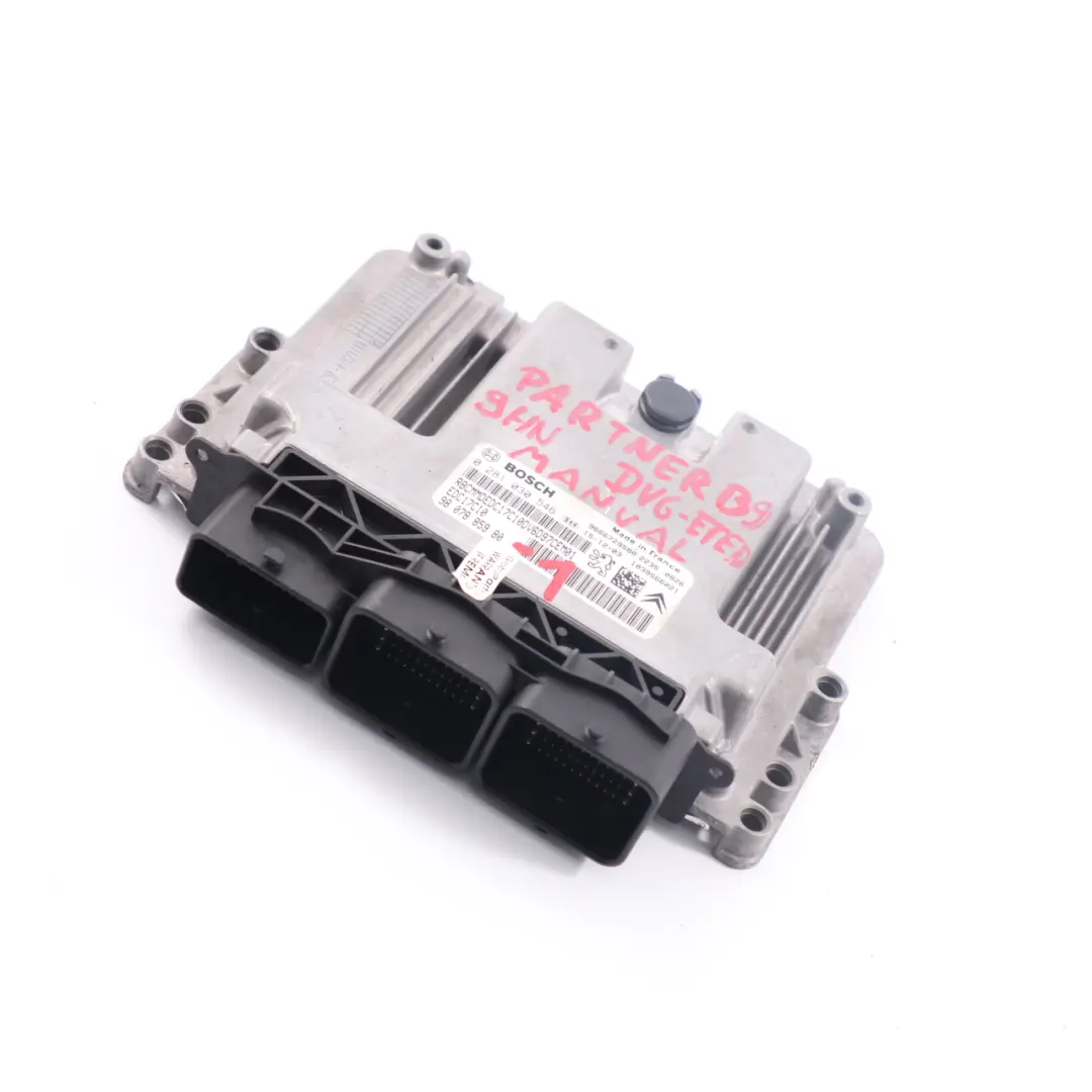 Control Unit Peugeot Partner B9 Module ECU 9HN 1.6 Diesel to Engine with Part number 9807885980 Engine Control Unit Peugeot Partner B9 Module ECU 9HN 1.6 Diesel - SKU 9807885980-1 - Part number 9807885980