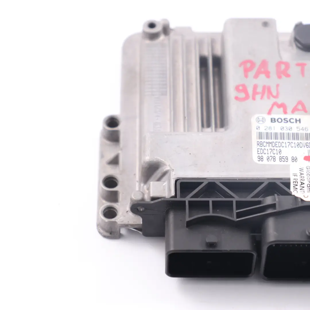  Calculateur Moteur Peugeot Partner B9 Module ECU 9HN 1.6 Diesel - SKU 9807885980-1 - Numéro de pièce 9807885980