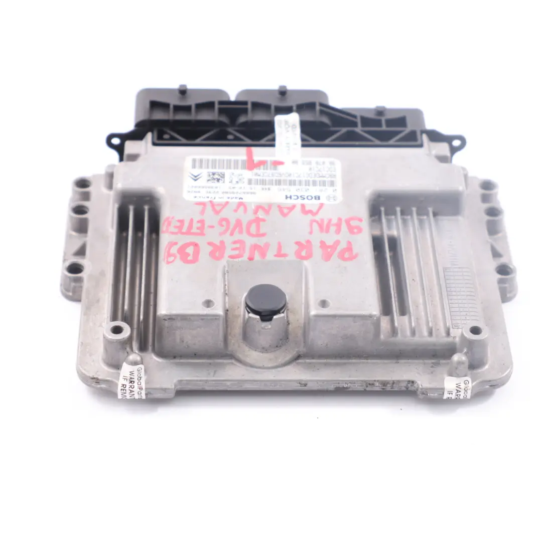Control Unit Peugeot Partner B9 Module ECU 9HN 1.6 Diesel to Engine with Part number 9807885980 Engine Control Unit Peugeot Partner B9 Module ECU 9HN 1.6 Diesel - SKU 9807885980-1 - Part number 9807885980