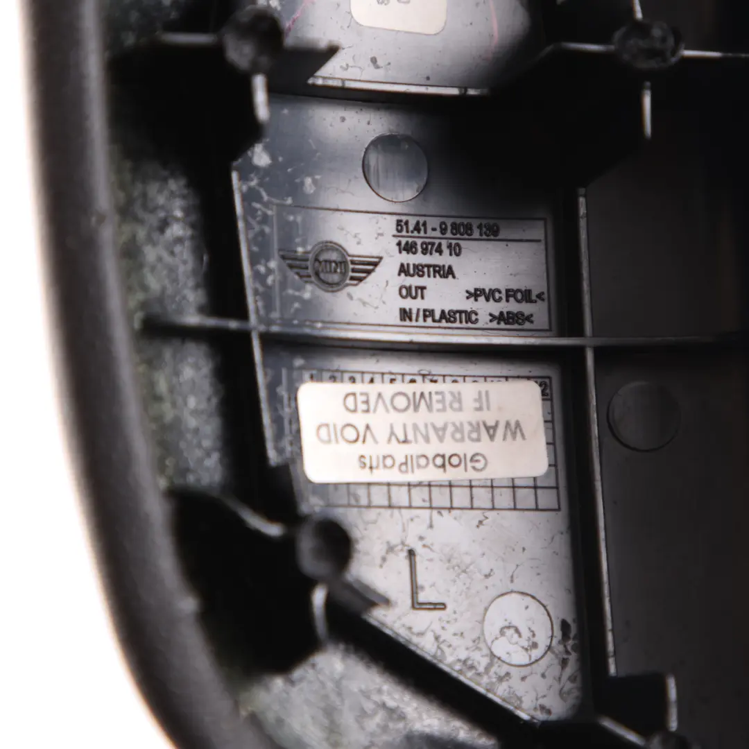 Left N/S Armrest Trim Panel Cover Carbon Black 9808139 to Mini Countryman R60 Rear with Part number 9808141 Mini Countryman R60 Rear Left N/S Armrest Trim Panel Cover Carbon Black 9808139 - SKU 9808141 - Part number 9808141