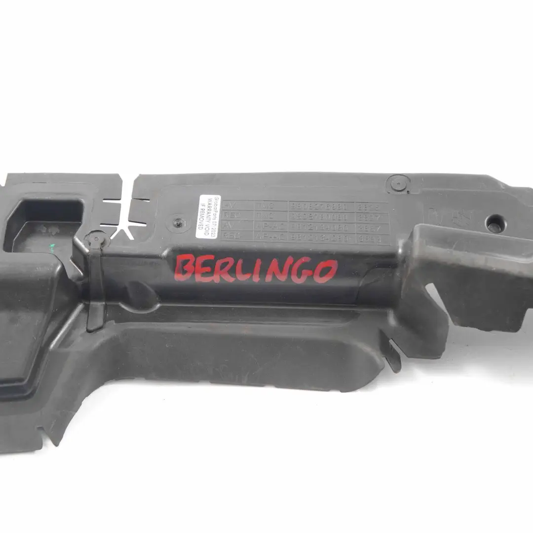 Air Duct Berlingo Vivaro Toyota Proace Radiator Front Right O/S Trim - SKU 9808276880 - Part number 9808276880