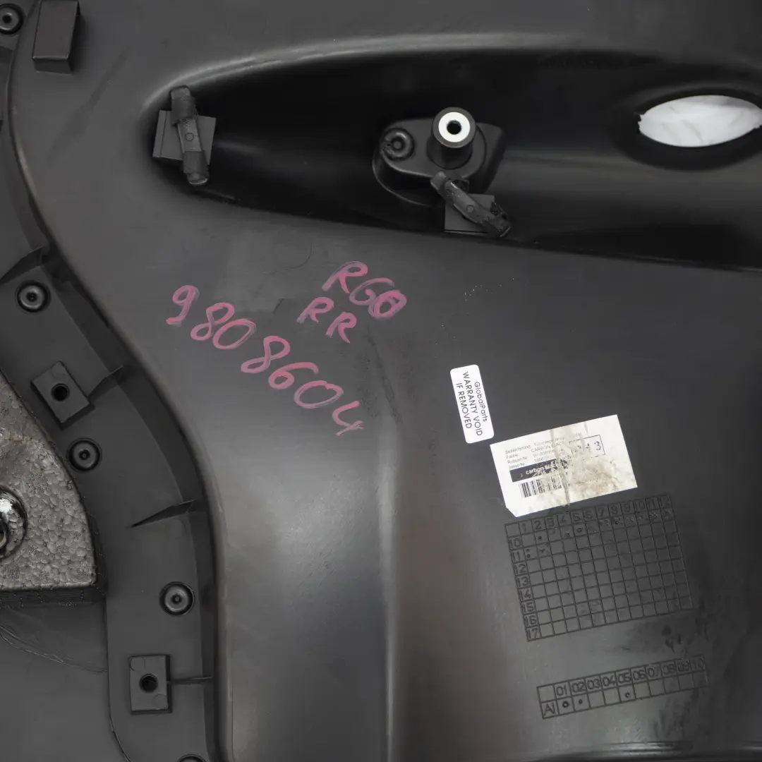 Door Card Rear Right O/S Plain Trim Panel Carbon Black to Mini Countryman R60 with Part number 9808604 Mini Countryman R60 Door Card Rear Right O/S Plain Trim Panel Carbon Black - SKU 9808604 - Part number 9808604