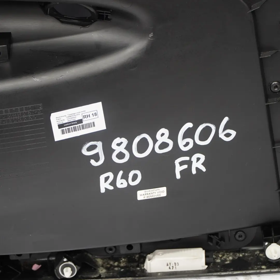 Türverkleidung Verkleidung Vorn Rechts Schwarz Carbon für Mini Countryman R60 mit Teilenummer 9808606 Mini Countryman R60 Türverkleidung Verkleidung Vorn Rechts Schwarz Carbon - SKU 9808606 - Teilenummer 9808606