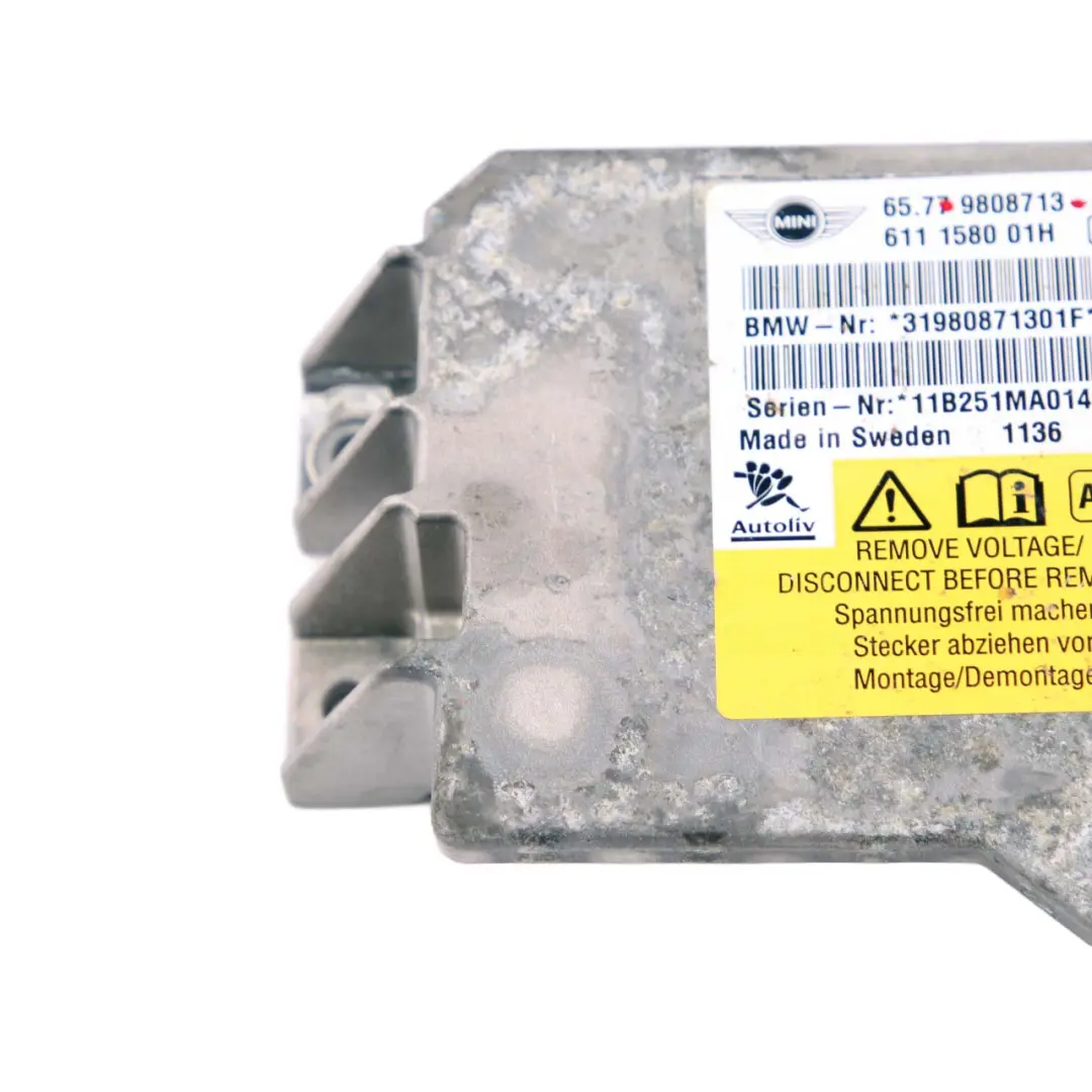 Mini Cooper S Cabrio R57 R57N LCI Airbag ECU Control Unit Module - SKU 9808713 - Part number 9808713