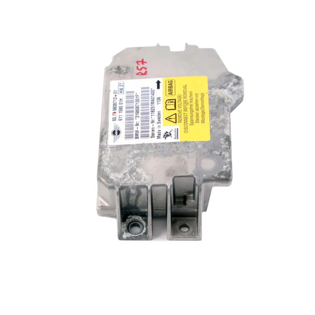 Mini Cooper S Cabrio R57 R57N LCI Airbag ECU Control Unit Module - SKU 9808713 - Part number 9808713
