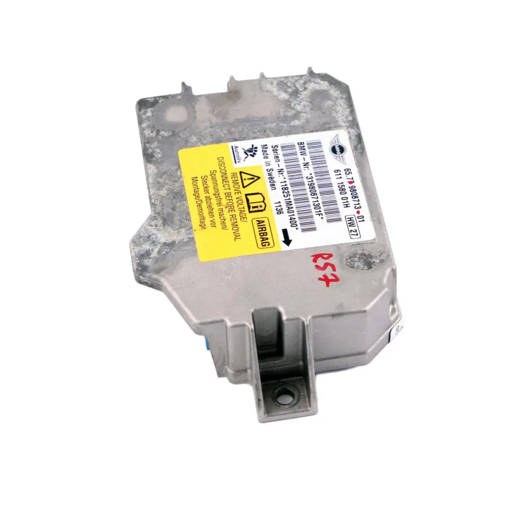 Mini Cooper S Cabrio R57 R57N LCI Airbag ECU Control Unit Module - SKU 9808713 - Part number 9808713