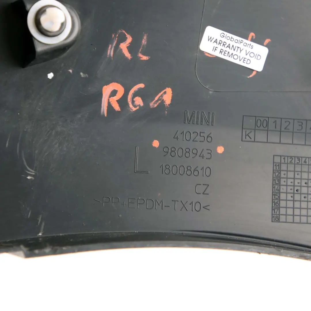 Wheel Arch Cover Mini Paceman R61 1 Panel Rear Left N/S Black - SKU 9808943-1 - Part number 9808943