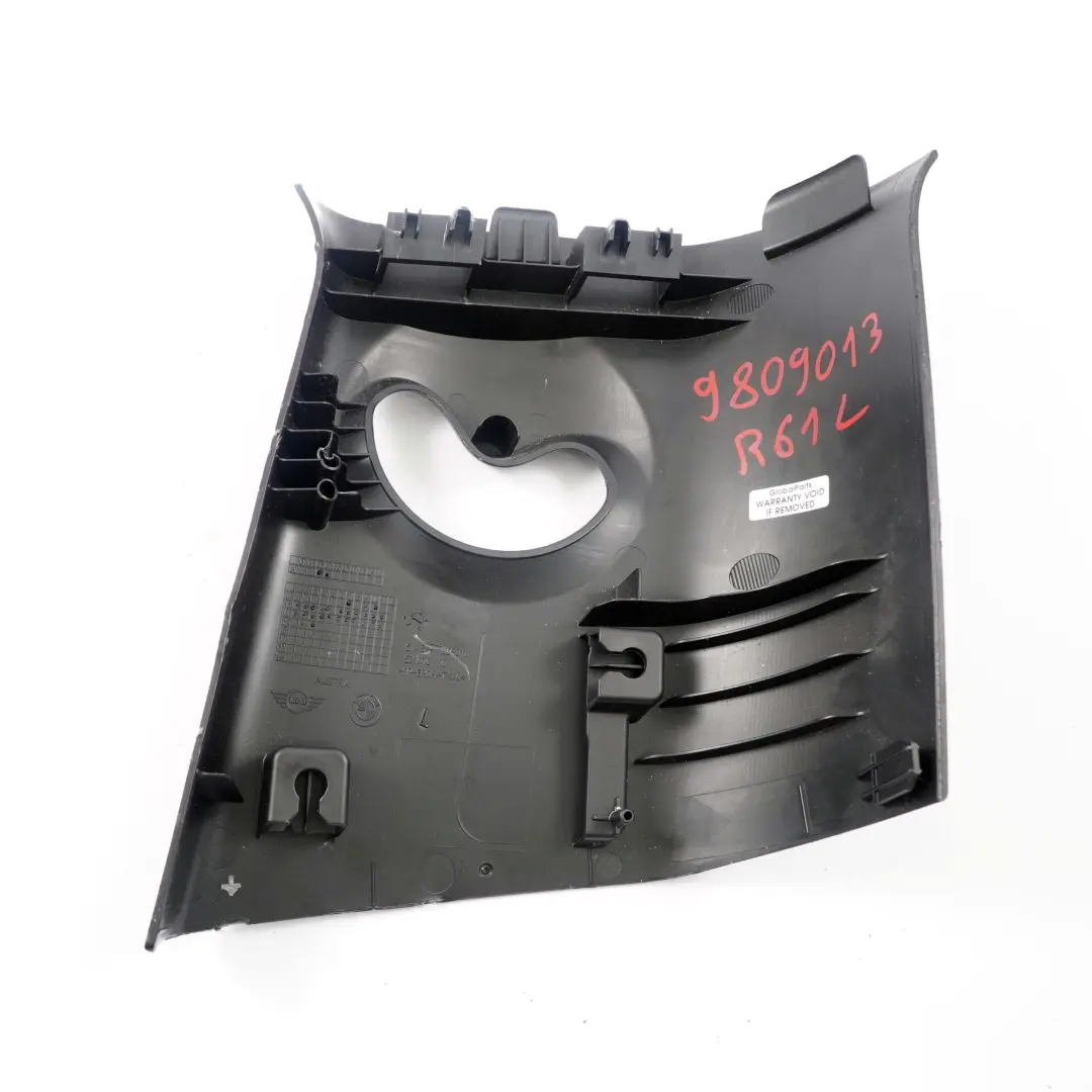 A-Colonna Paceman Pannello Copertura Sinistro Nero Carbonio per Mini R61 con numero di parte 9809013 Mini R61 A-Colonna Paceman Pannello Copertura Sinistro Nero Carbonio - SKU 9809013 - Numero di parte 9809013