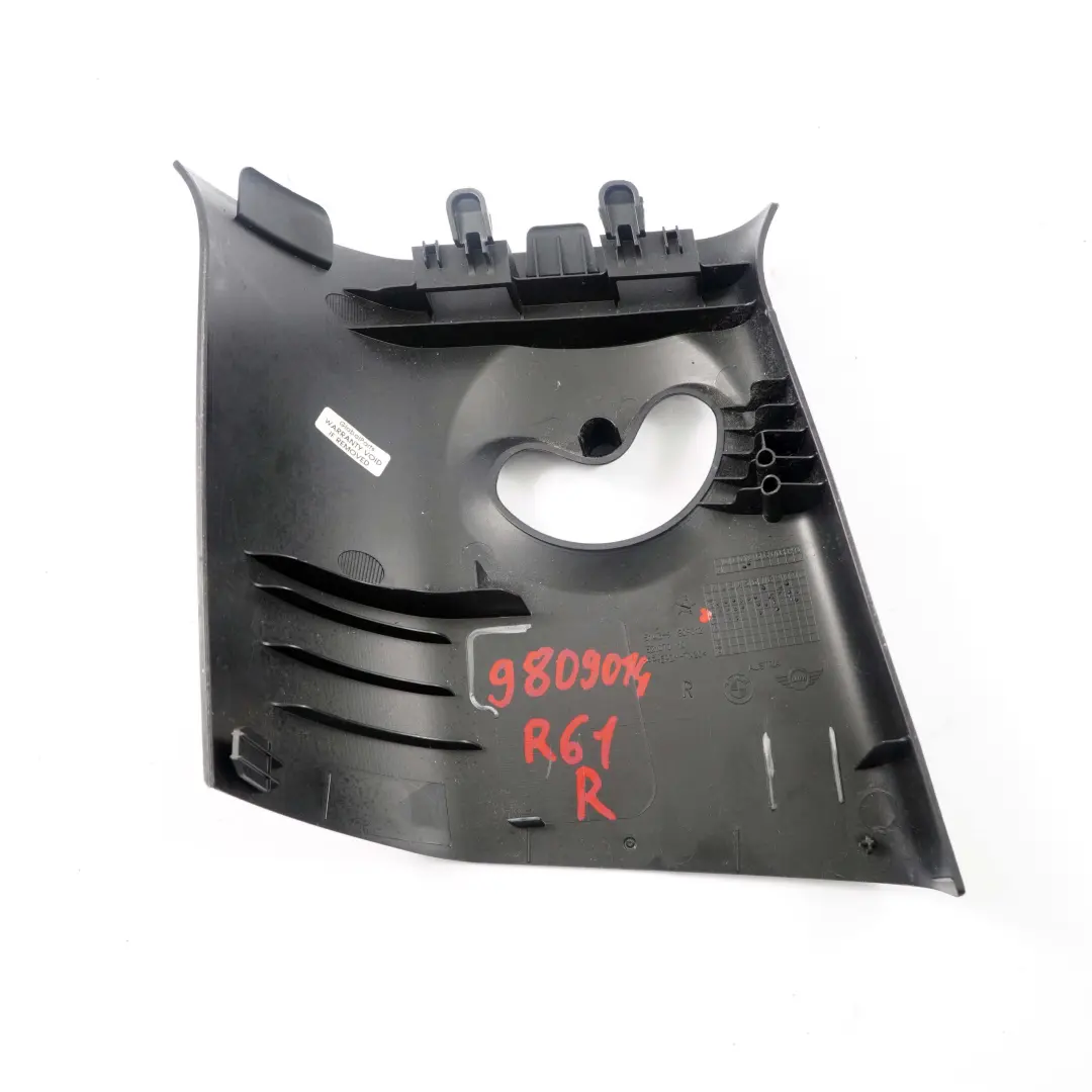 Mini R61 R61 Paceman A-Column Trim Cover Panel Right Carbon Black - SKU 9809014 - Numéro de pièce 9809014