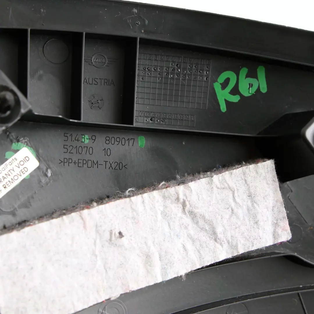 Column C Left N/S Carbon Black 9809017 to Mini Cooper Paceman R61 Cover with Part number 9809019 Mini Cooper Paceman R61 Cover Column C Left N/S Carbon Black 9809017 - SKU 9809019 - Part number 9809019