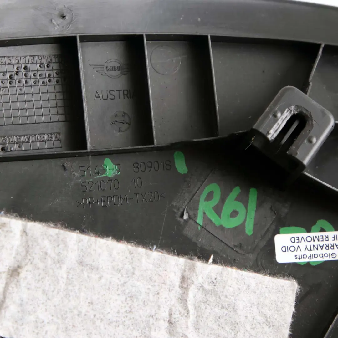 Mini Cooper Paceman R61 Cover Column C Right O/S Carbon Black 9809018 - SKU 9809020 - Part number 9809020