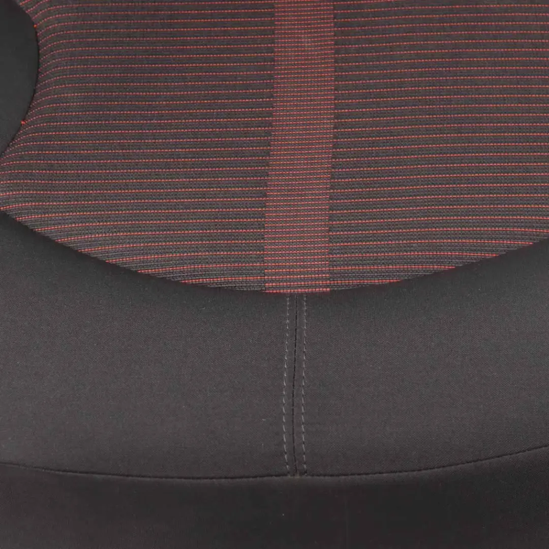 Left N/S Folding Seat Cloth Leather Parallel Lines Red to Mini R60 Countryman Rear with Part number 9809212 Mini R60 Countryman Rear Left N/S Folding Seat Cloth Leather Parallel Lines Red - SKU 9809212 - Part number 9809212