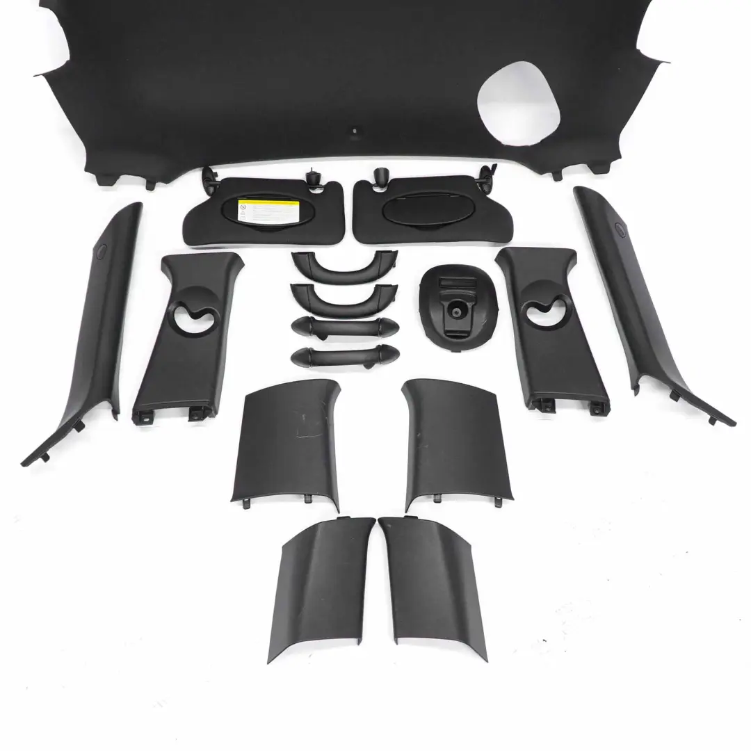 Mini R60 Complete Headlining Roof Lining Carbon Black + Pillars Handles 9807657 - SKU 9809267 - Part number 9809267