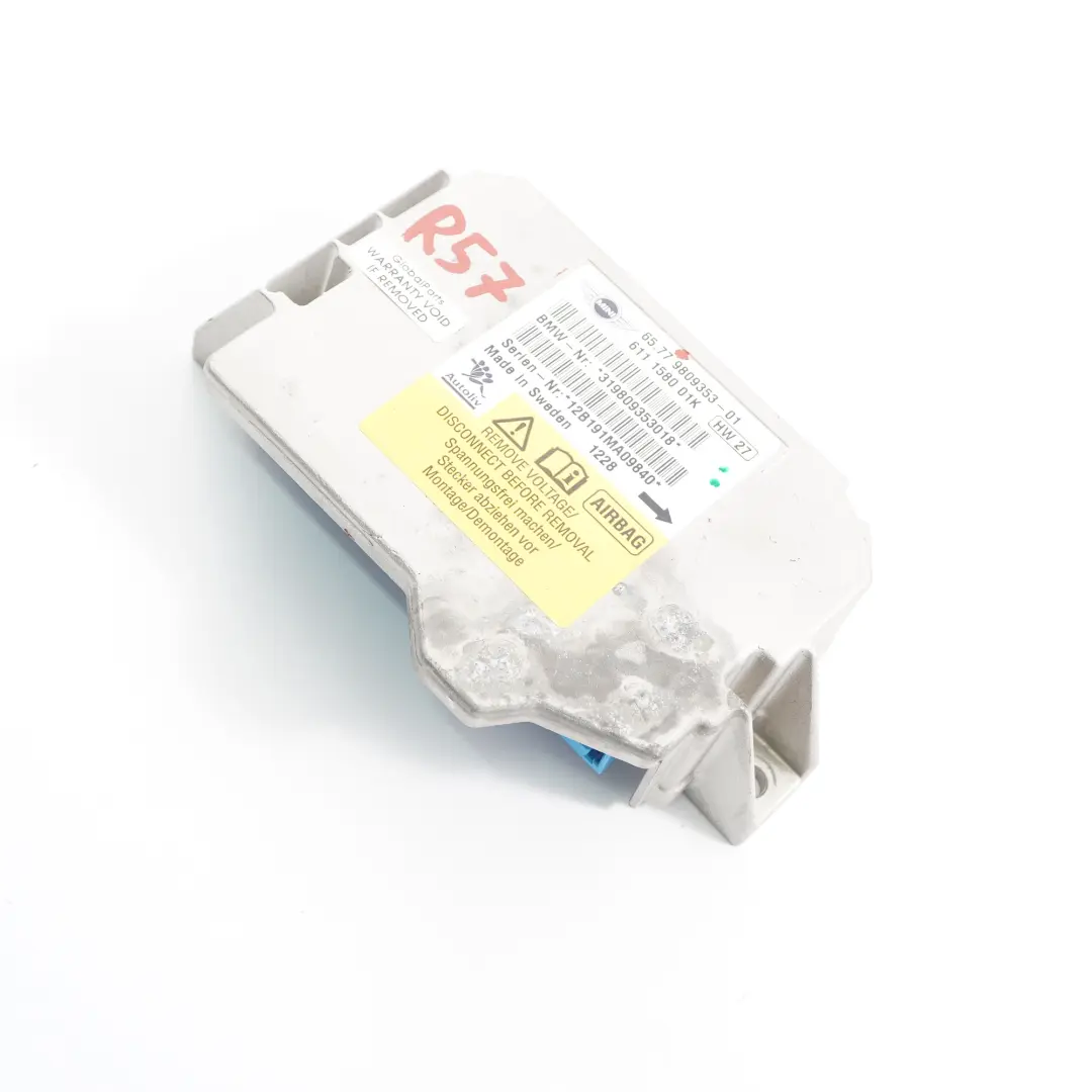 Mini R57 LCI R59 Convertible Airbag ECU Control Unit Module - SKU 9809353 - Part number 9809353
