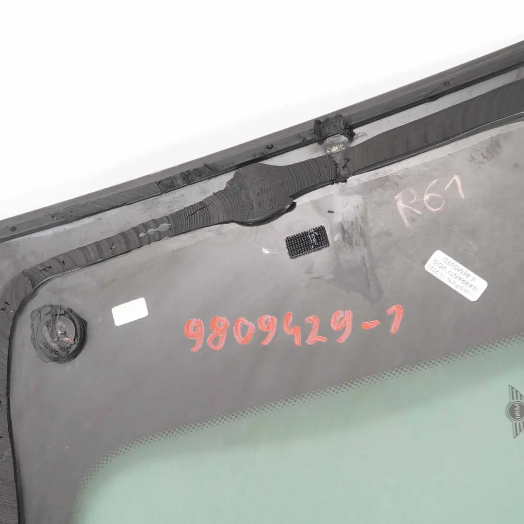 Window Glass Mini R61 Paceman Rear Left N/S Side Quarter Fixed Tinted to with Part number 9809429 Window Glass Mini R61 Paceman Rear Left N/S Side Quarter Fixed Tinted - SKU 9809429-1 - Part number 9809429