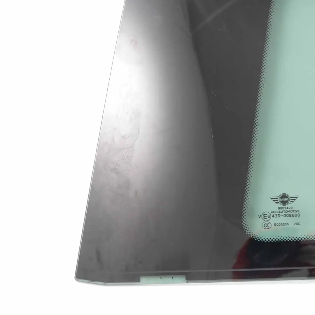 Window Glass Mini R61 Paceman Rear Left N/S Side Quarter Fixed Tinted to with Part number 9809429 Window Glass Mini R61 Paceman Rear Left N/S Side Quarter Fixed Tinted - SKU 9809429-1 - Part number 9809429