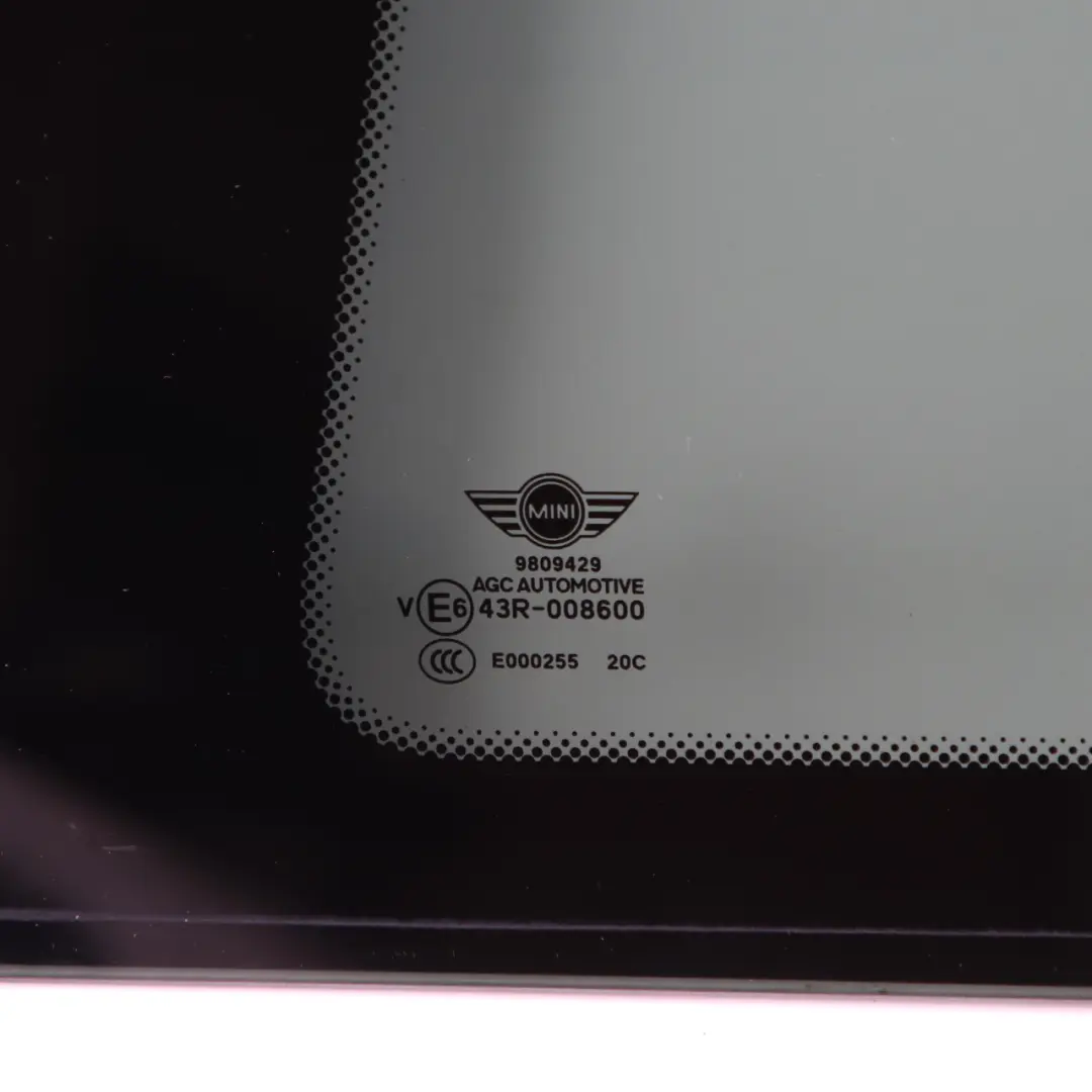 Vitre Mini R61 Paceman Arrière gauche Quartier fixe teinté pour à propos du numéro de pièce 9809429 Vitre Mini R61 Paceman Arrière gauche Quartier fixe teinté - SKU 9809429 - Numéro de pièce 9809429