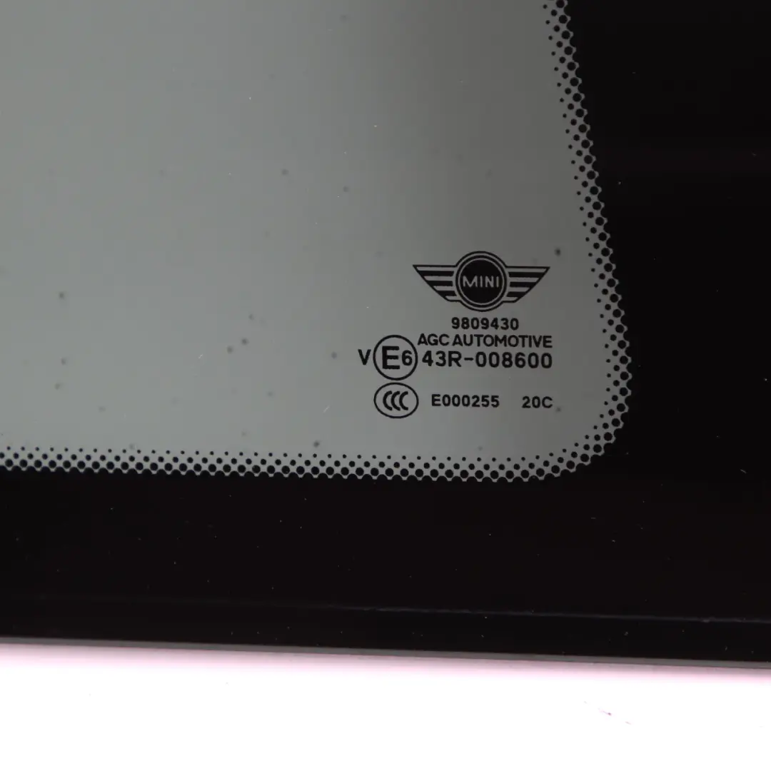  Window Glass Mini R61 Paceman Rear Right O/S Side Quarter Fixed Tinted - SKU 9809430 - Part number 9809430