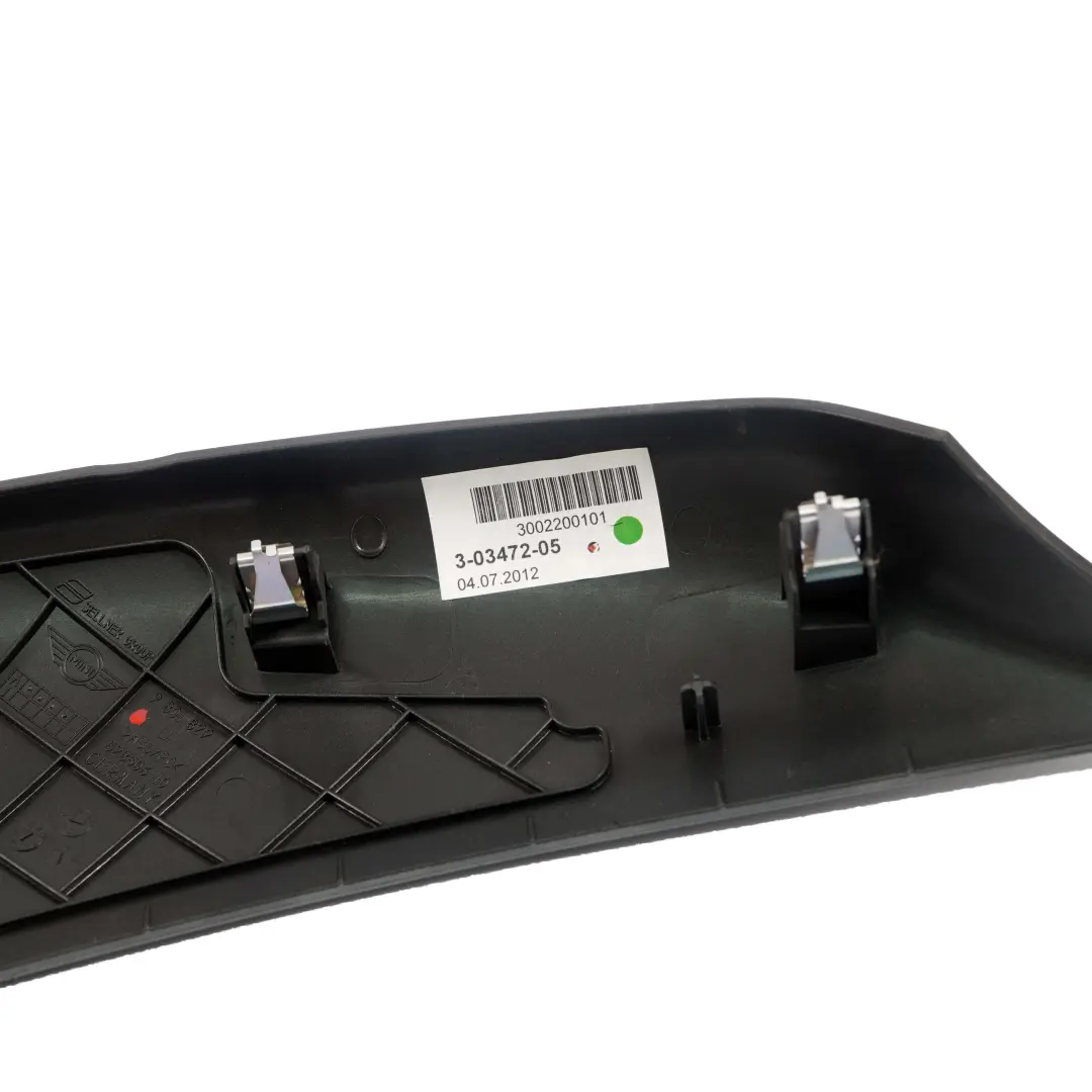 Embellecedor Consola Delantera Izquierda Antracita Oscuro 9801829 para Mini R60 con número de pieza 9809547 Mini R60 Embellecedor Consola Delantera Izquierda Antracita Oscuro 9801829 - SKU 9809547 - Número de pieza 9809547