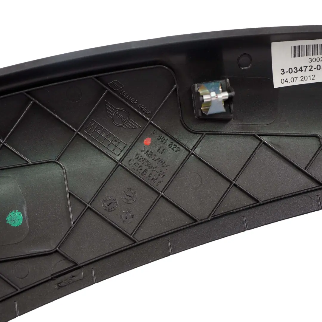 Mini Countryman R60 Dekorblende Konsole Vorne Links Dunkel Anthrazit 9801829 - SKU 9809547 - Teilenummer 9809547
