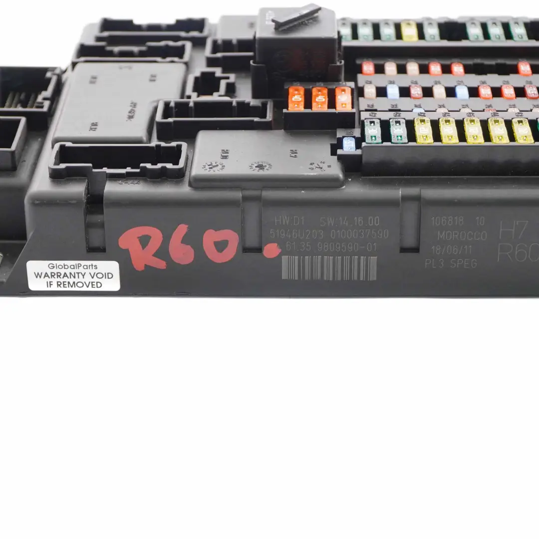 Caja de distribución de fusibles PL3 SPEG H7 DC/DC para Mini Countryman R60 con número de pieza 9809590 Mini Countryman R60 Caja de distribución de fusibles PL3 SPEG H7 DC/DC - SKU 9809590 - Número de pieza 9809590