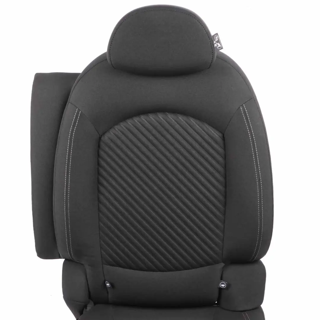 Cloth Fabric Diagonal Track Carbon Black Rear Left Seat to MINI R61 Paceman with Part number 9809831 MINI R61 Paceman Cloth Fabric Diagonal Track Carbon Black Rear Left Seat - SKU 9809831 - Part number 9809831