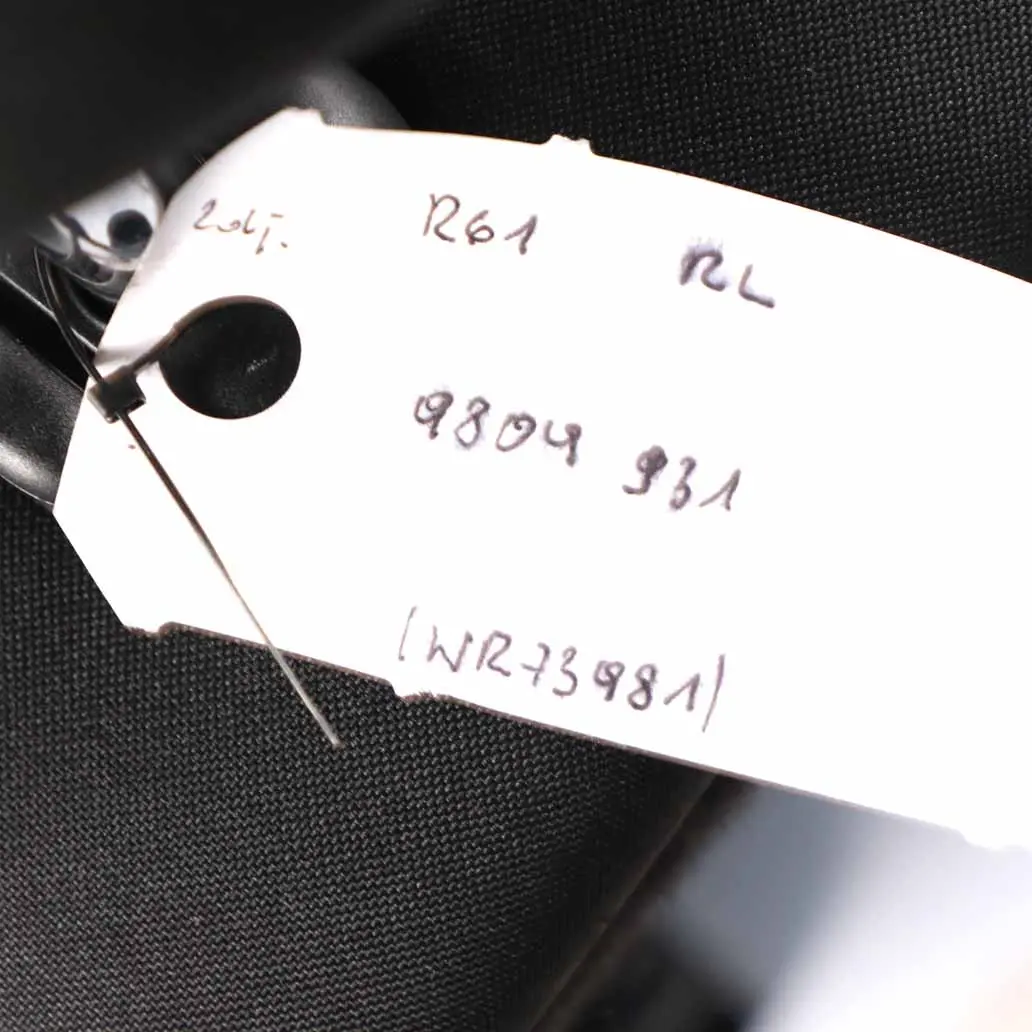 Cloth Fabric Diagonal Track Carbon Black Rear Left Seat to MINI R61 Paceman with Part number 9809831 MINI R61 Paceman Cloth Fabric Diagonal Track Carbon Black Rear Left Seat - SKU 9809831 - Part number 9809831