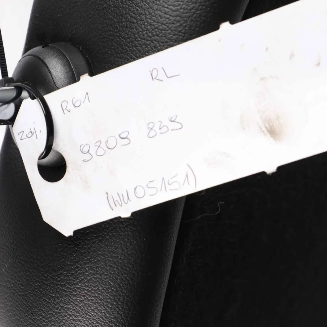 Leather Carbon Black Rear Left N/S Seat to Mini Cooper R61 Paceman Sport with Part number 9809839 Mini Cooper R61 Paceman Sport Leather Carbon Black Rear Left N/S Seat - SKU 9809839 - Part number 9809839