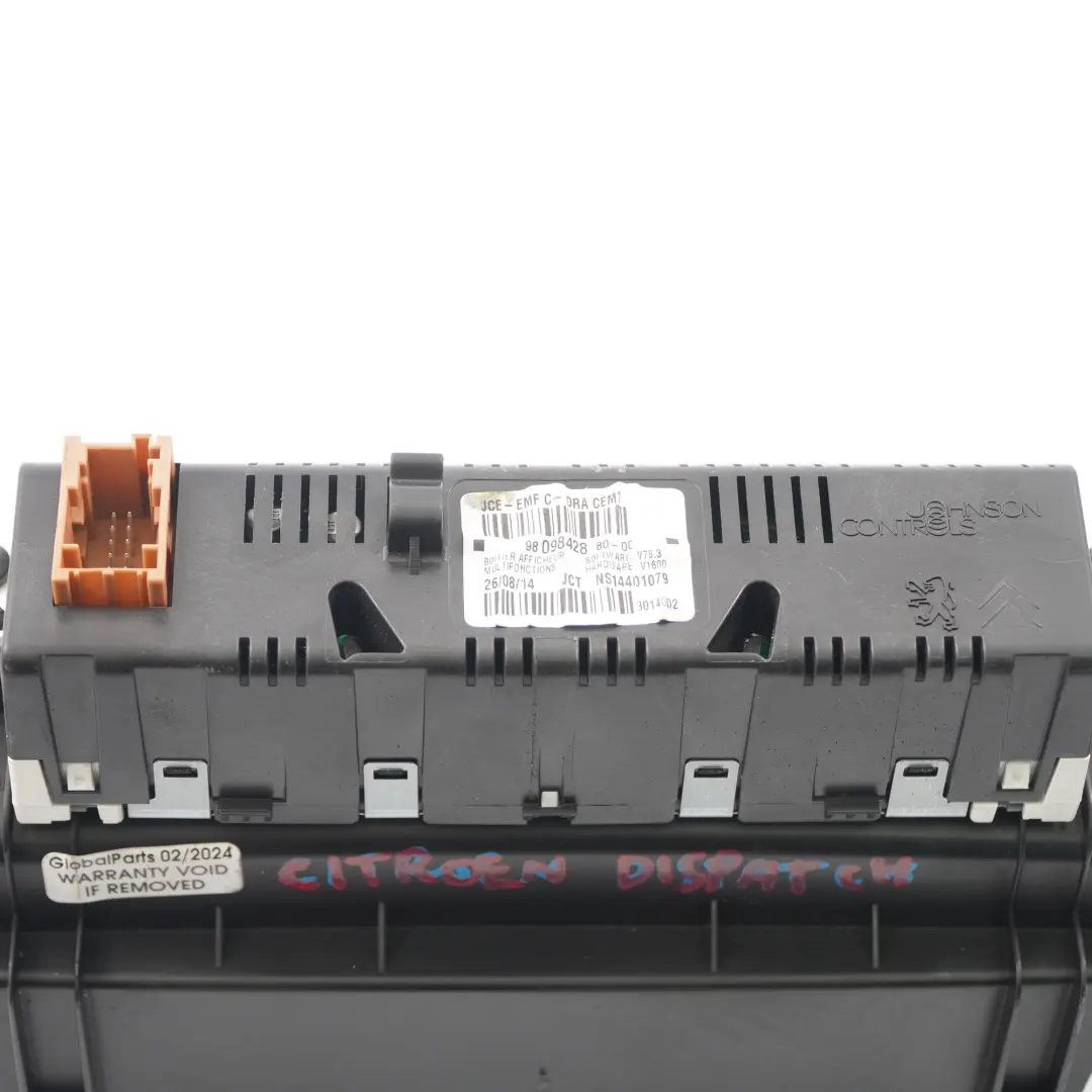  Display Screen Citroen Dispatch Dashboard On Board Dash Monitor - SKU 9809842880 - Part number 9809842880