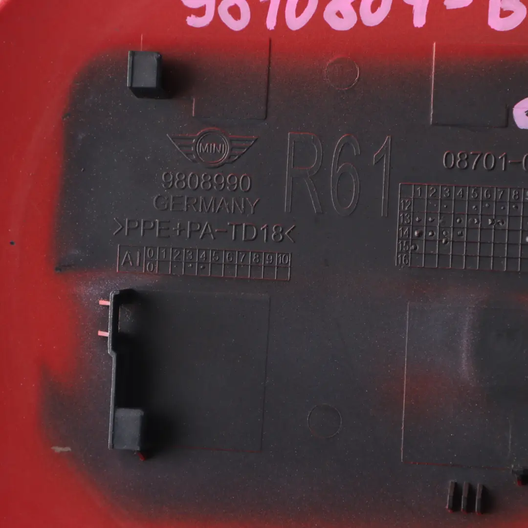 Filler Flap Cover Cap Blazing Red Metallic - B63 9808990 to Mini Paceman R61 Fuel with Part number 9810804 Mini Paceman R61 Fuel Filler Flap Cover Cap Blazing Red Metallic - B63 9808990 - SKU 9810804-BRM - Part number 9810804