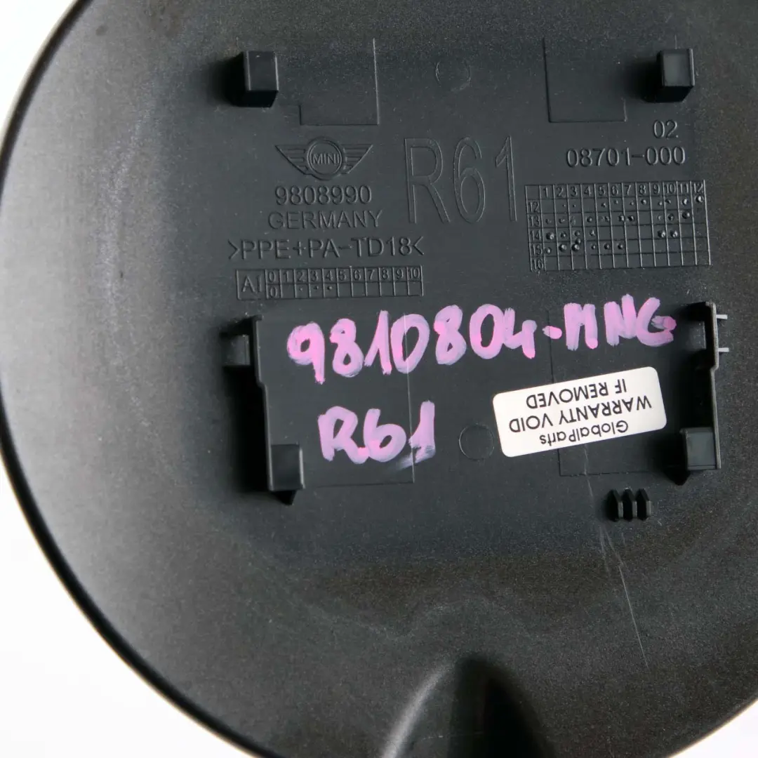 Fuel Flap Mini R61 Paceman Fuel Filler Cover Cap Midnight Grey C12 9808990 - SKU 9810804-MNG - Part number 9810804